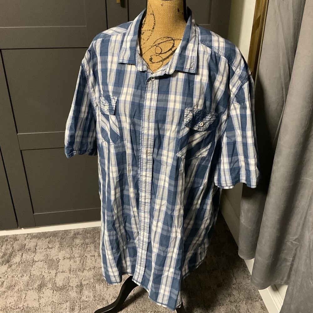 Men’s 3xlt‎ I jeans Buffalo button front short sleeve